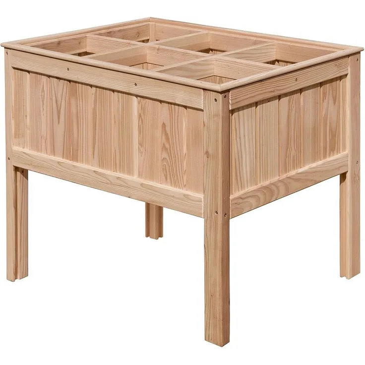 DELTA Hochbeet Remo für 6 Pflanzeinsätze das genialale Hochbeet aus naturbelassener Lärche 100 x 69 x 80cm
