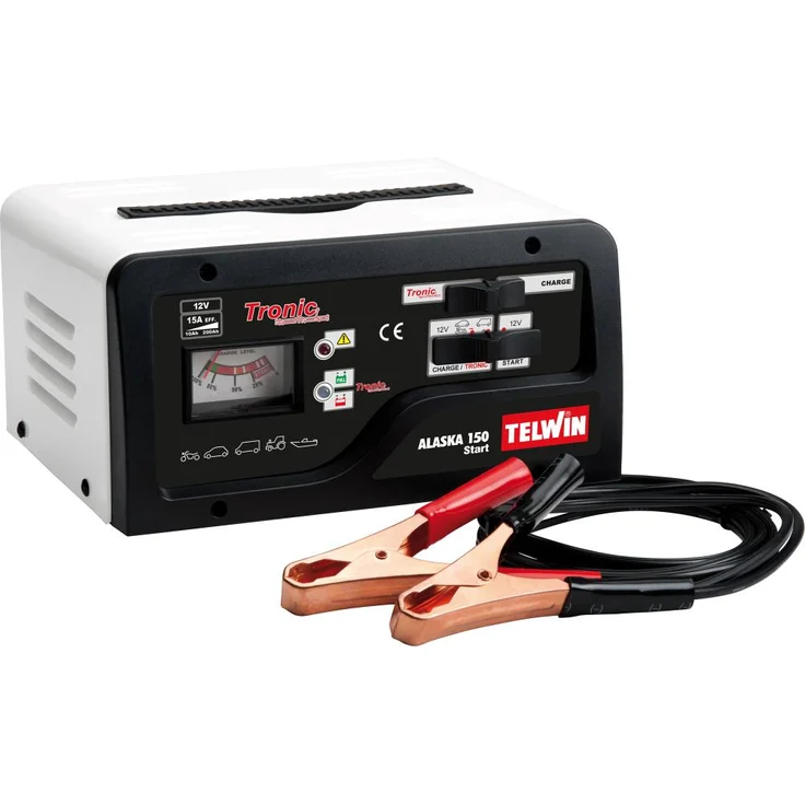Telwin Elements ALASKA 150 START Autobatterie Ladegerät und Startgerät für 12V Batterien, Ladestrom bis zu 15 A, Startstrom 50 - 100 A, Kapazität bis zu 200 Ah - Preisvergleich – Bild 2