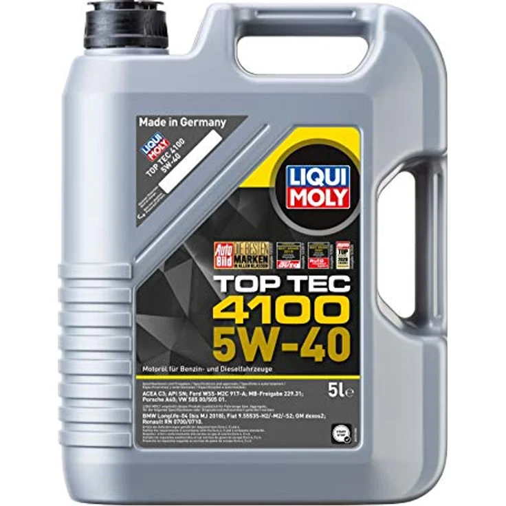 LIQUI MOLY 3701 Motoröl Top Tec 4100 5W-40 Motorenöl Leichtlauf Motor Öl 5 Liter Dieselmotoren, Benzinmotoren, Gasmotoren Synthese Technologie – Bild 1