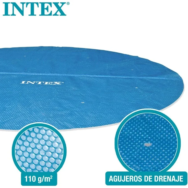 Intex Solarabdeckplane für Easy und Frame Pool 366 cm Stärke 120 Mikron, Fertigungsmaß: Circa 348 cm, 28012, Blau – Bild 2