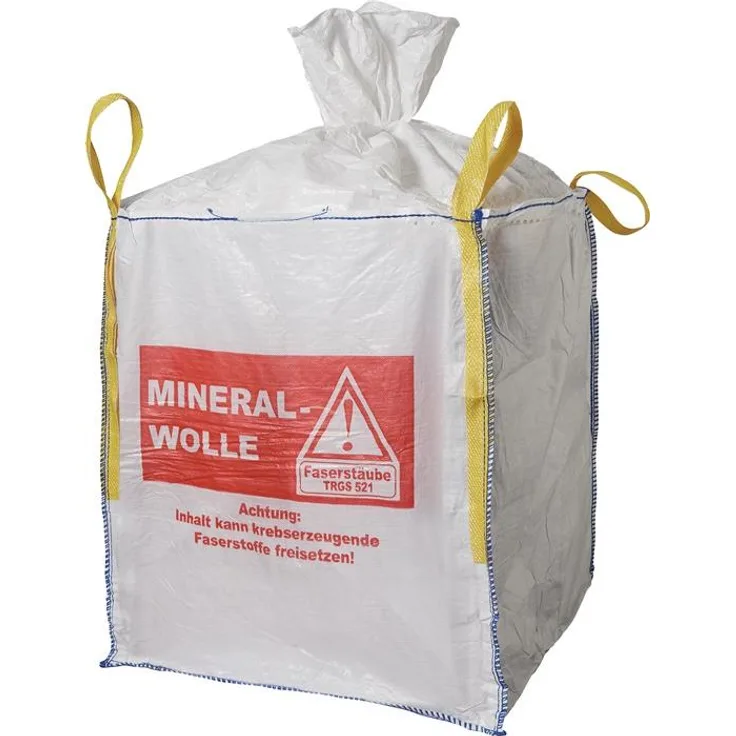 NORDWEST Transportsack Big Bag L.900mm B.900mm H.1100mm Trgf.150kg Aufdruck:Mineralwolle