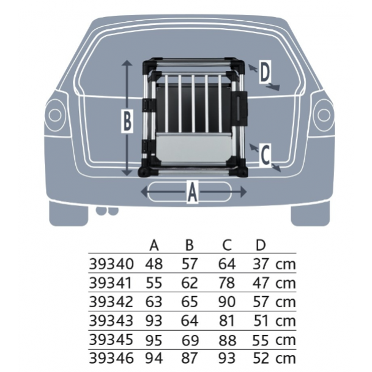 Trixie Transportbox Aluminium M-L: 63 × 65 × 90 cm