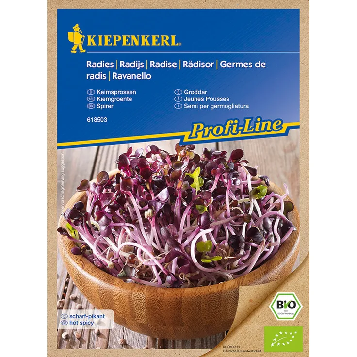 Kiepenkerl BIO Keimsprossen Radieschen rot, Raphanus sativus, Inhalt: 30 g