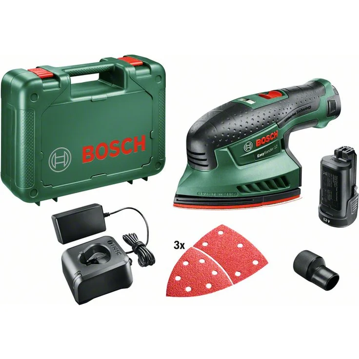 Bosch Akku Multischleifer EasySander 12 (2 Akku, 12 Volt System, im Koffer) – Bild 2