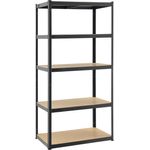 Juskys Lagerregal Basic 200x100x60 cm Schwerlastregal mit 5 Böden – max. 875 kg - Metall grau - Regale Kellerregal Metallregal