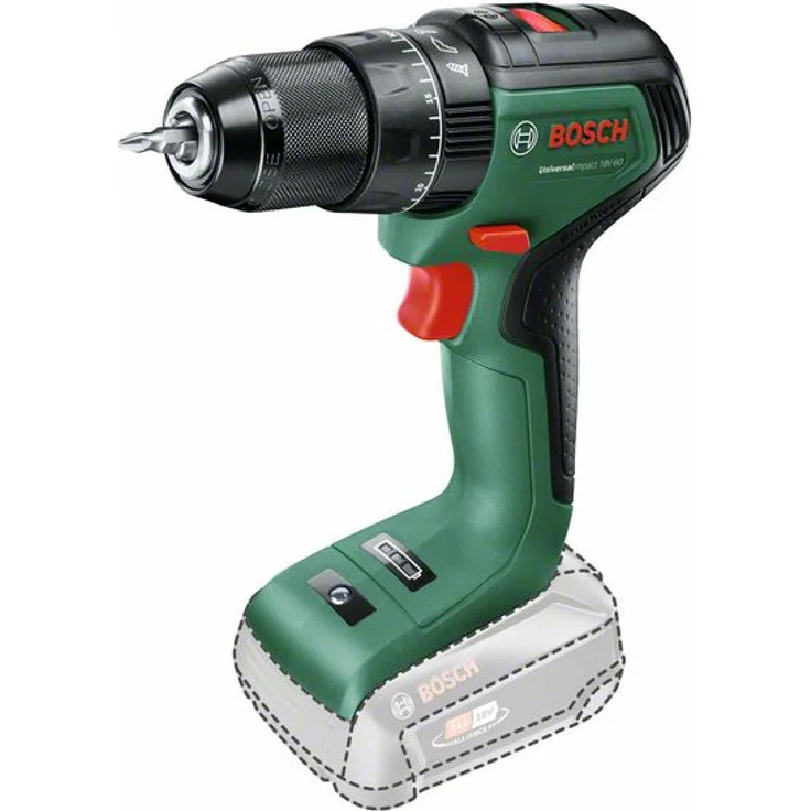 Bosch UniversalImpact 18V-60 06039D7100 Power for All 18V Akku-Bohrschrauber 2 Ah ohne Akku ohne Ladegerät im Karton – Bild 1