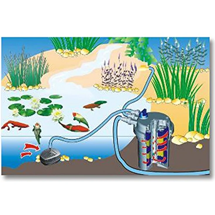 SunSun CPF-180 Druckteichfilter UVC 11 W 6000 L Teichfilter Koi Teich Filter - Sunsun – Bild 5