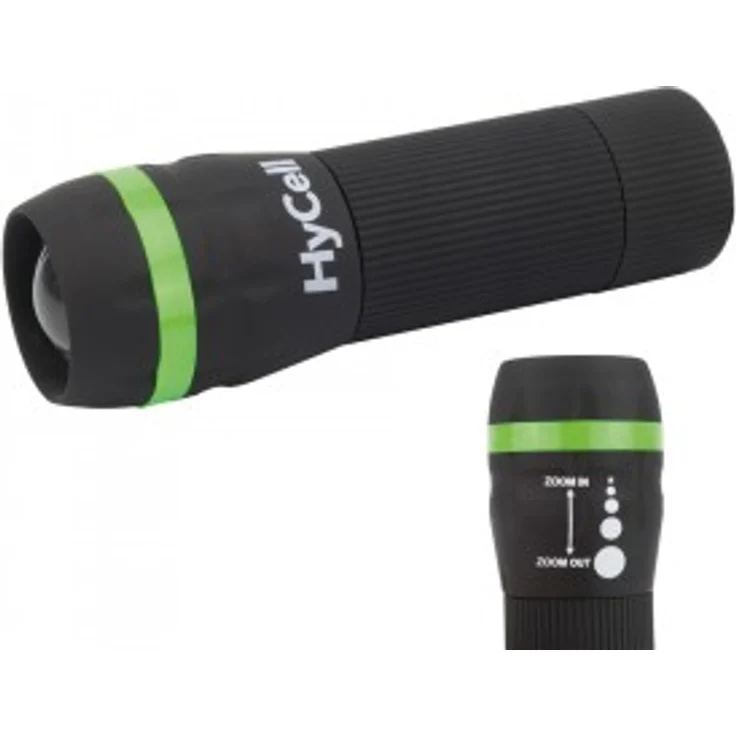 Taschenlampe HyCell Zoom Flashlight 55 Lumen inkl. 3 Micro AAA Batterien – Bild 1