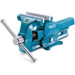 Heuer Schraubstock (Breite 120 mm, Spannweite x Tiefe 150 x 65 mm, Backen wend- und austauschbar, geriffelt  glatt) 101120