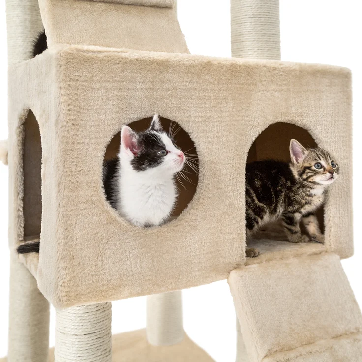 tectake Kratzbaum Knuti 186cm - beige – Bild 7