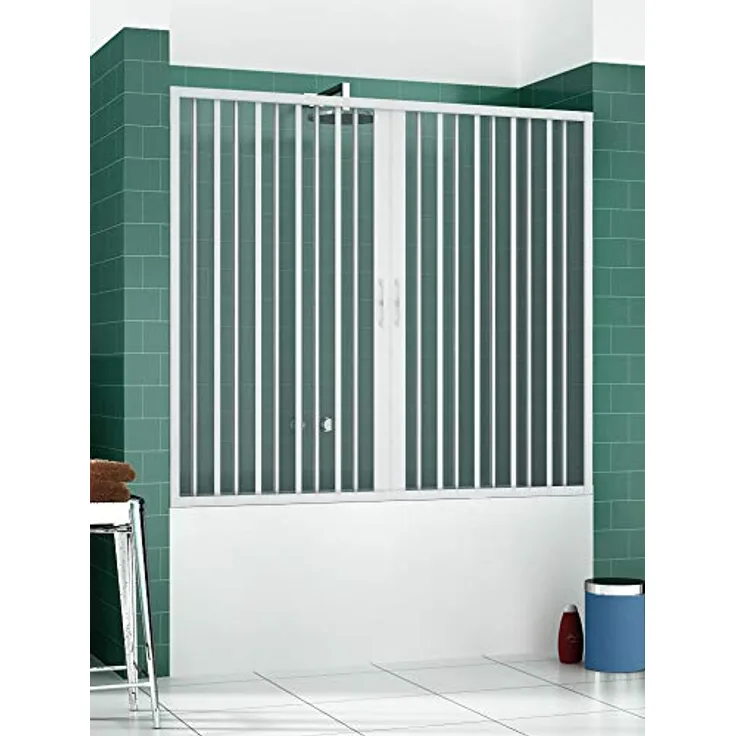 Pinto - PVC Badewannefaltwand 170 CM mit zentraler Öffnung Mod. Nina