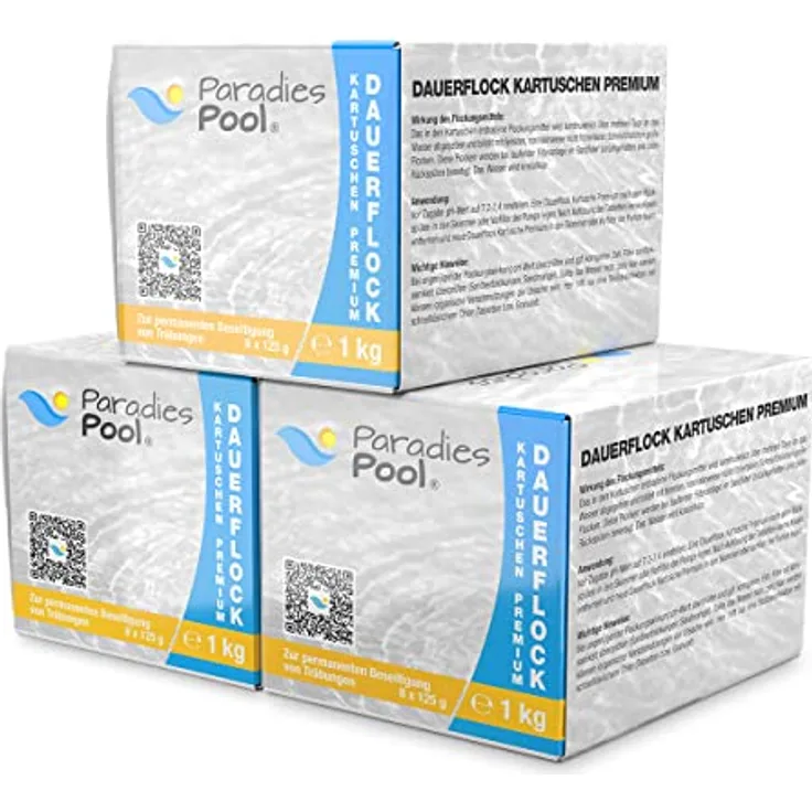 Paradies Pool Flockungsmittel für Pool 24 x 125 g = 3 kg