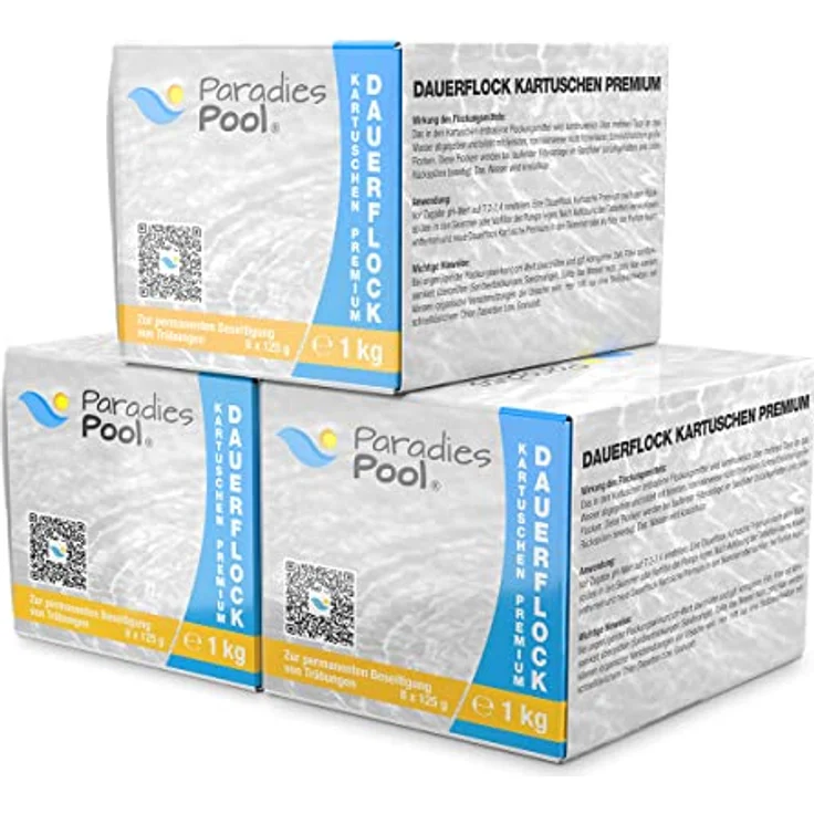 Paradies Pool Flockungsmittel für Pool 24 x 125 g = 3 kg