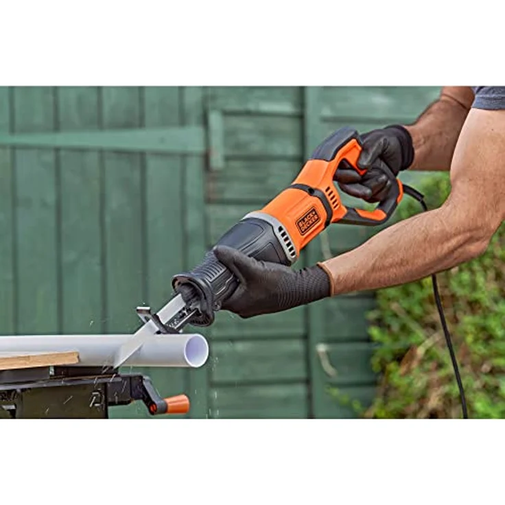 Black und Decker 750 W Säbelsäge BES301 20 mm Hublänge für schnelle Schnitte in Holz Metall & Kunststoff – Bild 7