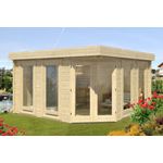 FinnTherm 5-Eck Saunahaus Magnus-70 Gartensauna 3 Sitzbänke aus Holz Sauna Wandstärke 70 mm Außensauna - Preisvergleich