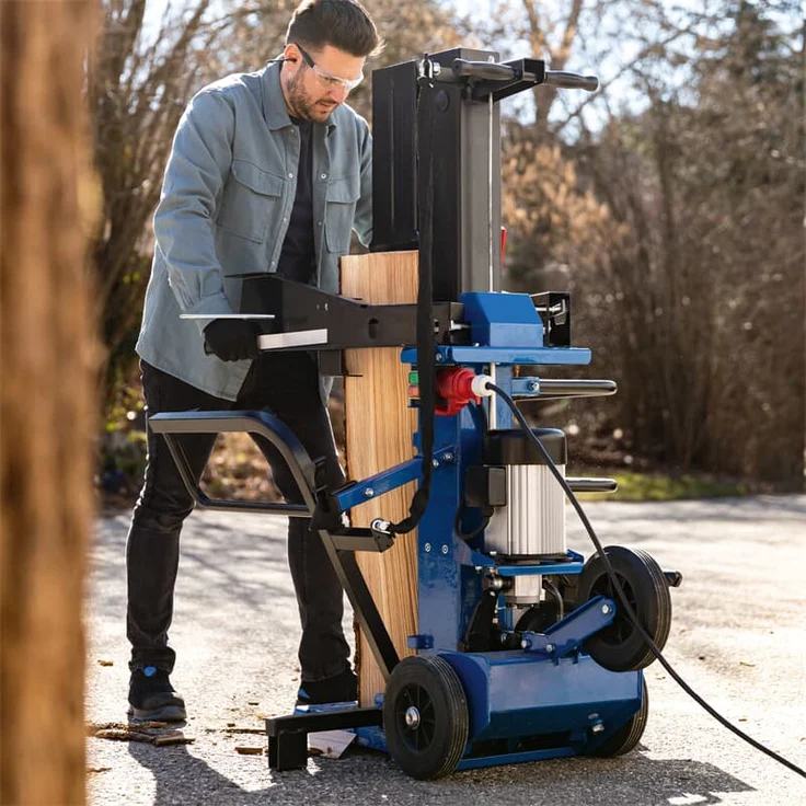 Scheppach Compact 15T Holzspalter stehend, 15 Tonnen Spaltkraft 400V 3500W, Meterholz bis 1070mm / max. Ø 450mm, schwenkbarer Tisch, Hartholz & Weichholz - inkl. Fahrvorrichtung – Bild 2