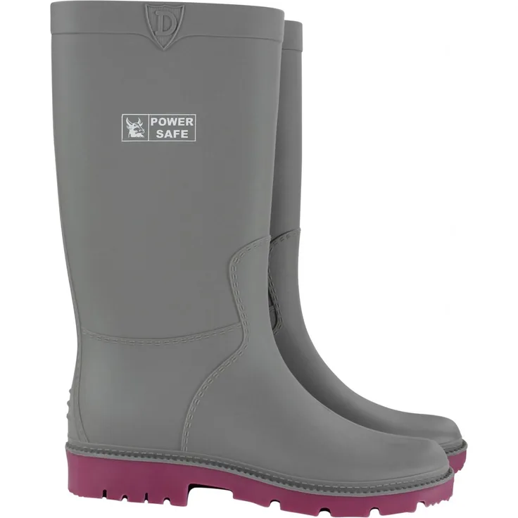 Power Safe Damen Gartenstiefel Größe: 41, grau-pink