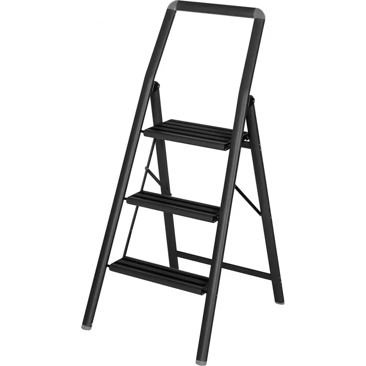 Wenko Alu Design Leiter Alu Compact 3er schwarz