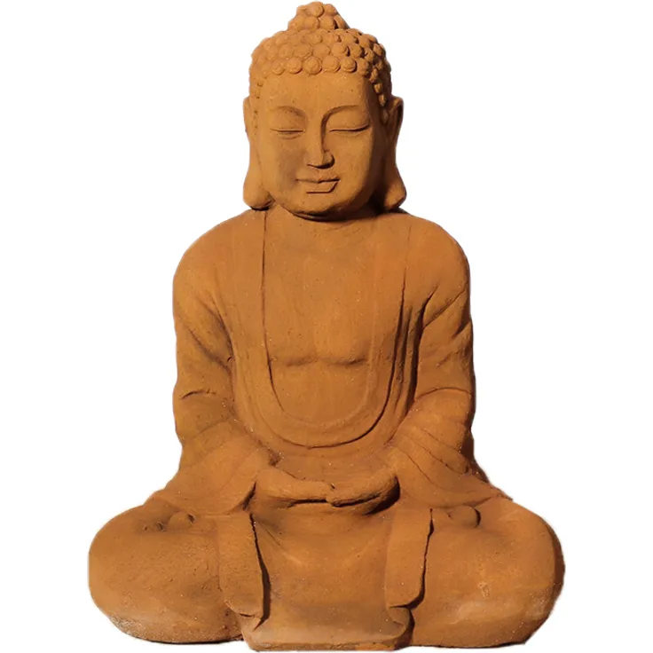 XL Buddha Figur 58cm Skulptur Steinoptik Indoor-Outdoor Buddha 406178