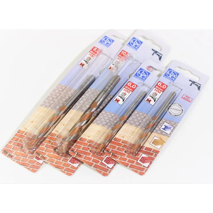 LUX Allzweckbohrer Set 4-tlg. Blechbohrer Holzbohrer Steinbohrer Mehrzweckbohrer