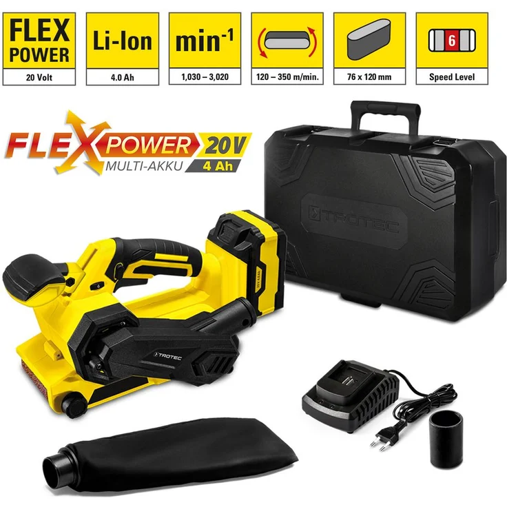 Trotec Akku-Bandschleifer PBSS 10-20V – Bild 4