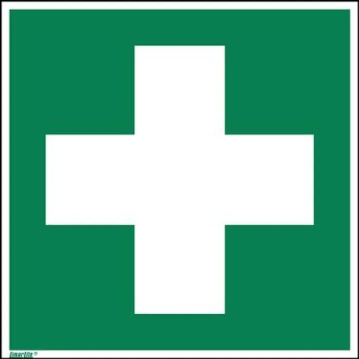 Neutralware Hinweisschild 20 x 20 cm (B x H) E003 Erste Hilfe Fahnenschild Hart-PVC