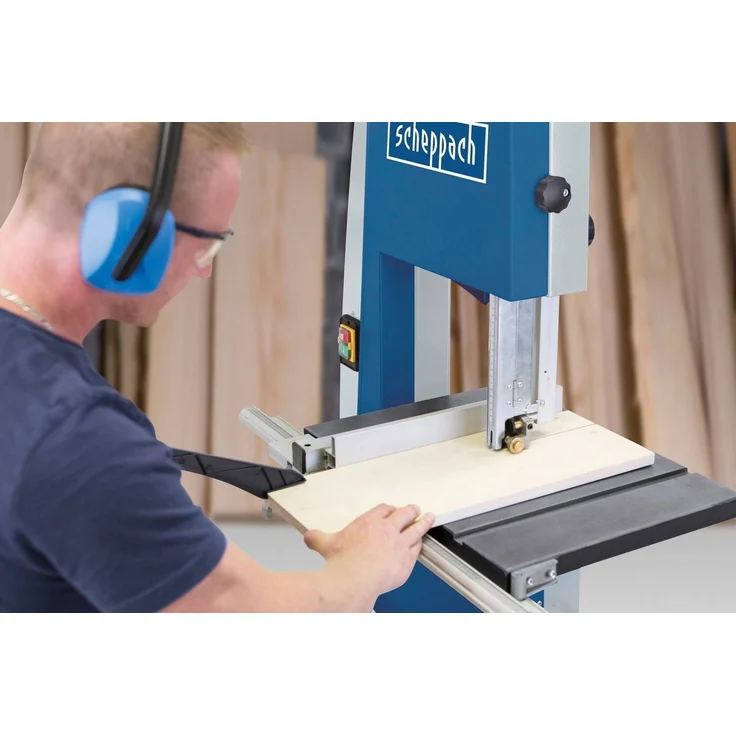 Scheppach Bandsäge BASA3-230V | 800W | Variable Geschwindigkeit | Durchlasshöhe 205mm | Durchlassbreite 306mm | Grauguss-Tisch | stufenlose Tischverstellung | inkl. Untergestell & Querschneidlehre – Bild 4