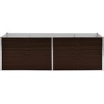 vidaXL Garten-Hochbeet Braun Rechteckig 240 x 80 x 77 cm Verzinkter Stahl