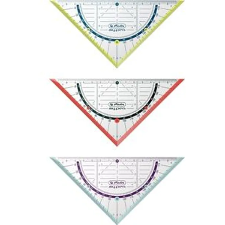Herlitz Geometriedreieck, my pen, 16 cm, farblich sortiert