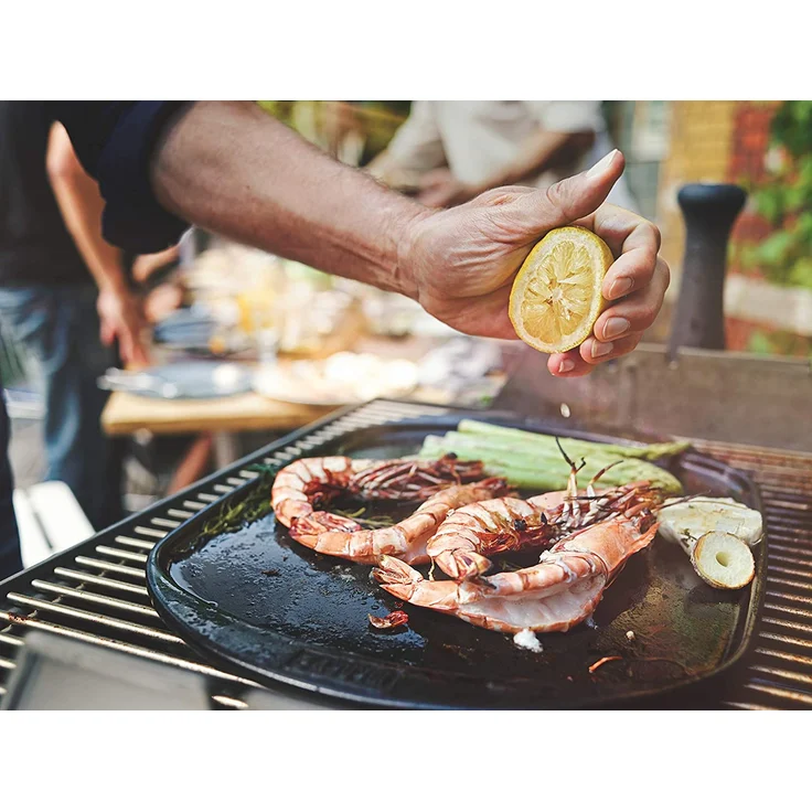 Weber 17509 Grillplatte Keramik groß, schwarz, 49x35 cm, Antihaftoberfäche – Bild 4