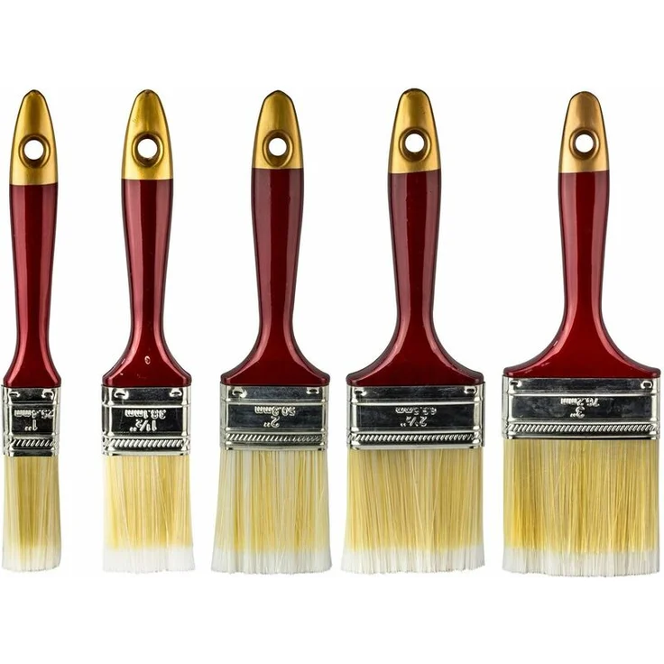 Flachpinsel Malerpinsel Pinselset 25-76mm 5tlg Lackpinsel Lasurpinsel Farbpinsel