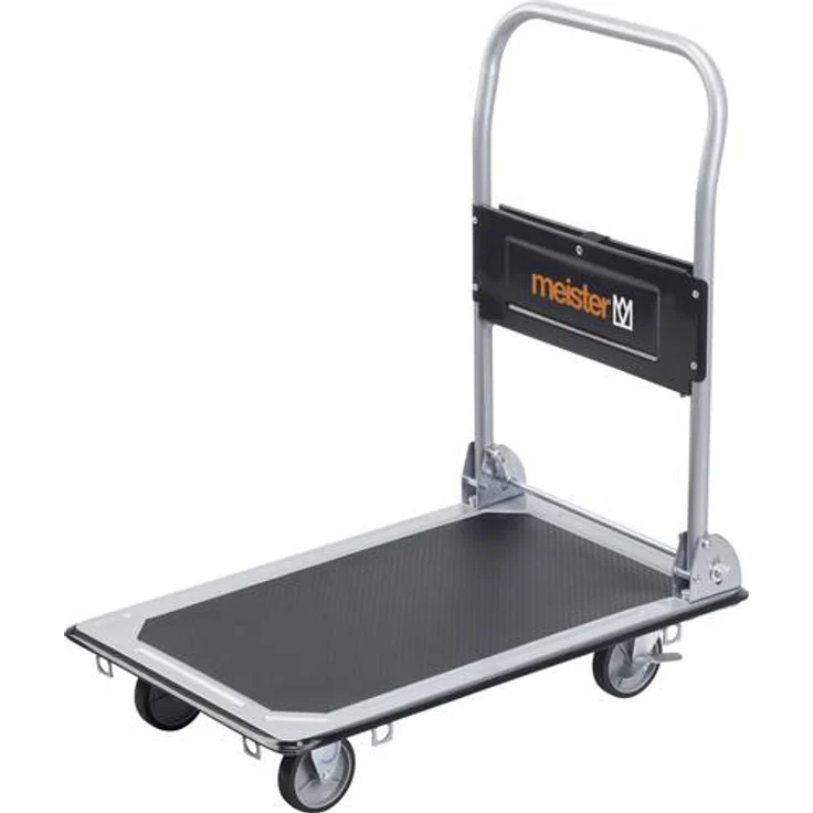 Meister Plattformwagen - Klappbar - Bis 150 kg Tragkraft - Feststellbremse - Transporthilfe mit Lenkrollen - Paketwagen mit Antirutsch-Beschichtung - Klappwagen aus Stahl - 8985530 – Bild 1