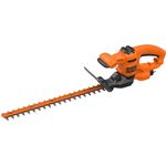 Black+Decker Elektro-Heckenschere (420W, 45 cm Schwertlänge, 16 mm Schnittstärke, T-Handgriff und transparentem Handschutz, für kleine Hecken)