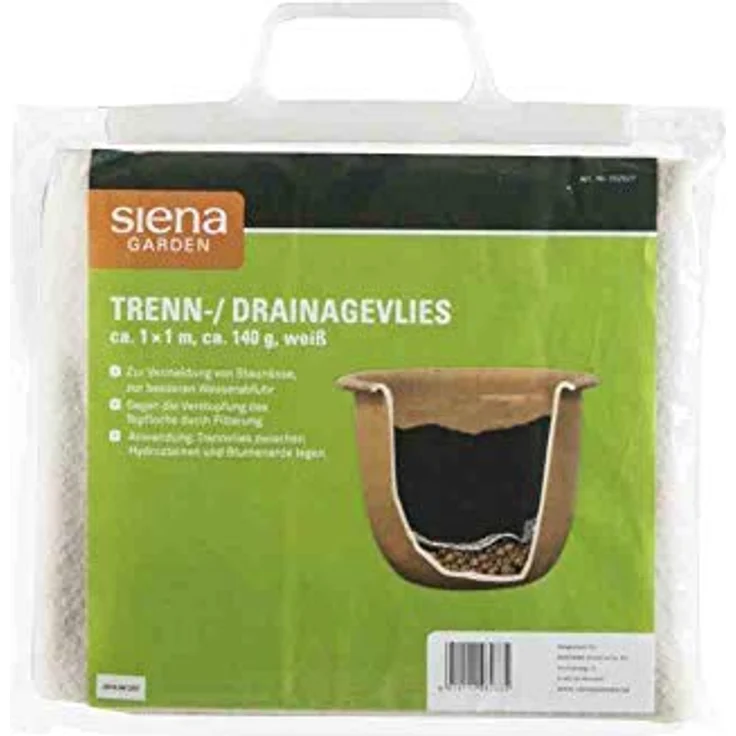 Siena Garden Trennvlies, Gartenvlies, Unkrautvlies, weiß, 1x1m, 252527