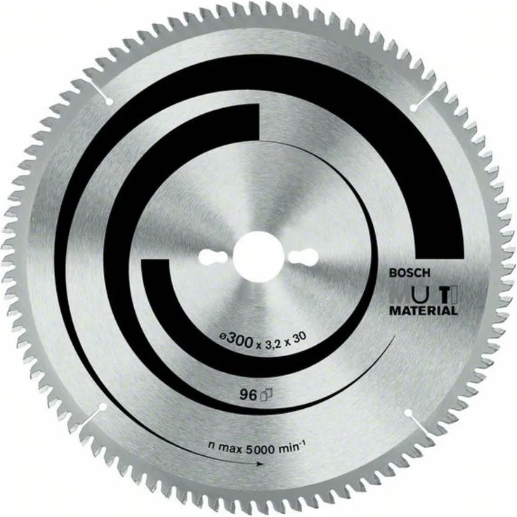 Bosch Professional Kreissägeblatt Multi Material (für Spanplatten, Faserwerkstoffe, Kunststoffe und Nichteisenmetalle, 254 x 30 x 3,2 mm, 96 Zähne, Zubehör Kreissäge) – Bild 1
