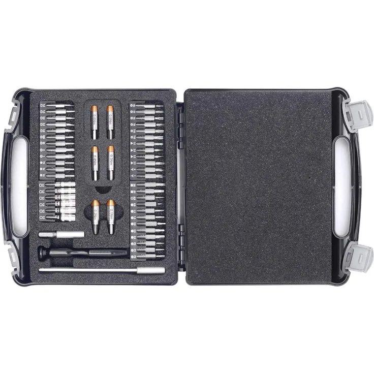 Bernstein TORQUEPLUS Bit-Satz mit Drehmoment-Adapter 0.1 bis 0.6 Nm 51-teilig im Kunststoffkoffer 4-970