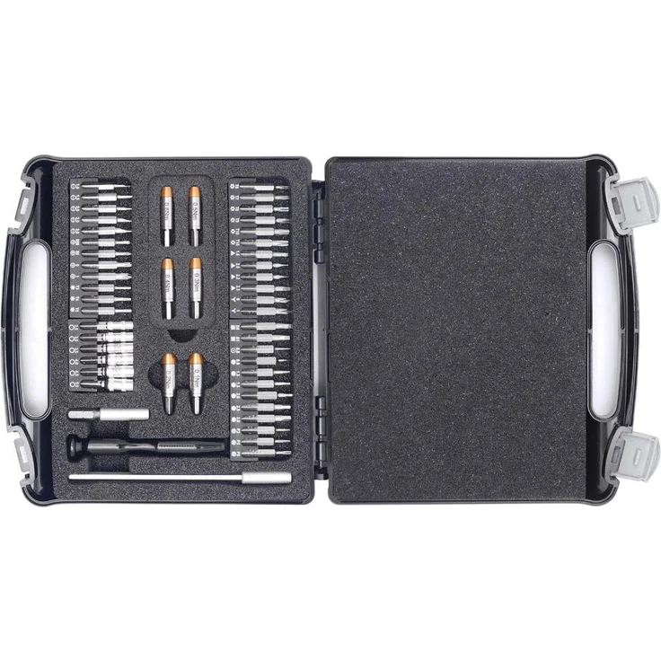 Bernstein TORQUEPLUS Bit-Satz mit Drehmoment-Adapter 0.1 bis 0.6 Nm 51-teilig im Kunststoffkoffer 4-970