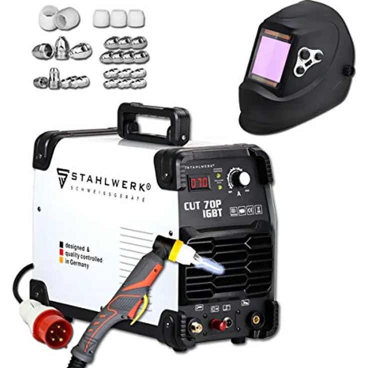 STAHLWERK Plasmaschneider CUT 70 P IGBT - Vollausstattung, 70 A, Pilot-Zündung, bis 25 mm Schneidleistung