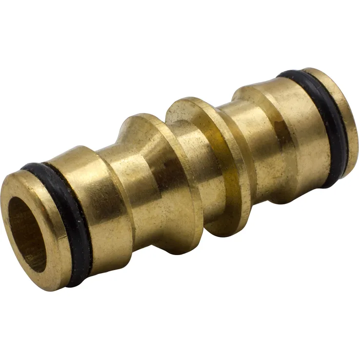 Riegolux 303140 Messingmuffe für zwei Schläuche