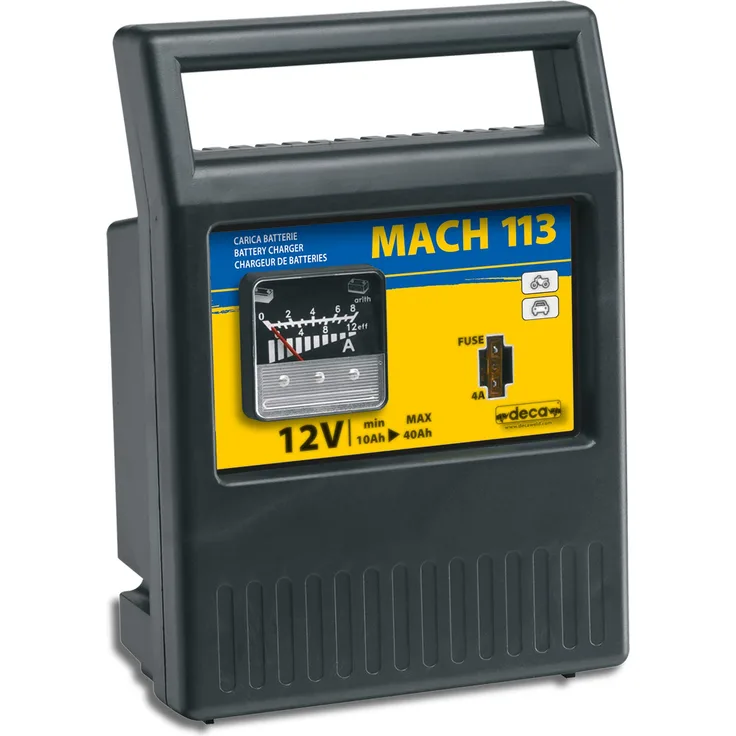 Deca MACH 113 Ladegerät für Fahrzeugbatterie Schwarz - Ladegeräte für Fahrzeugbatterien (1,5 A, Schwarz, 225 mm, 160 mm, 95 mm, 1,3 kg)
