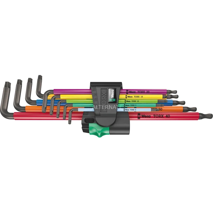 Wera 05024480001 967-9 TX XL 1 Winkelschlüsselsatz, lang, Mehrfarbig, 9-teilig