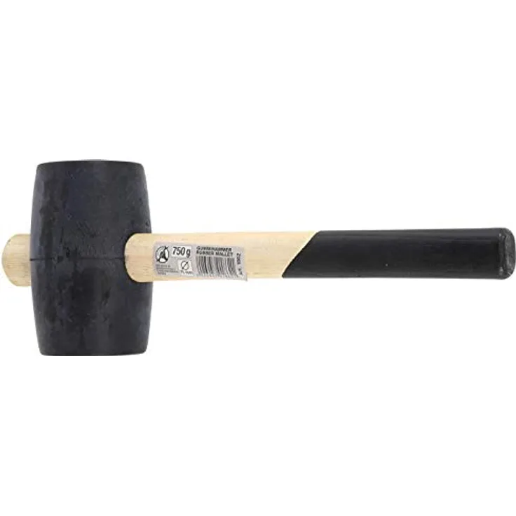 Kraftmann 1862 | Gummihammer | schwarzer Kopf | Ø 75 mm | 750 g