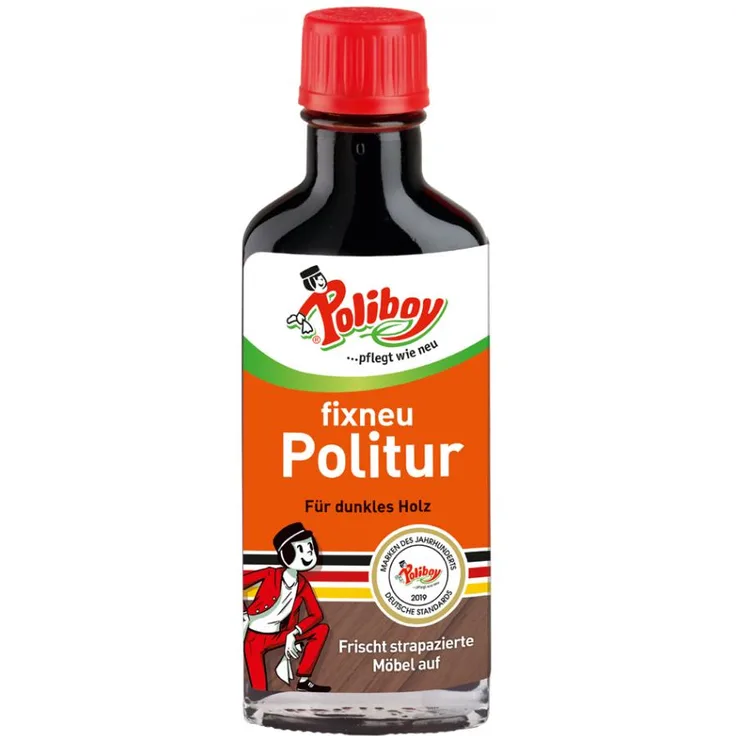 Poliboy - Poliboy fixneu Holz Politur dunkel, 500 ml -
