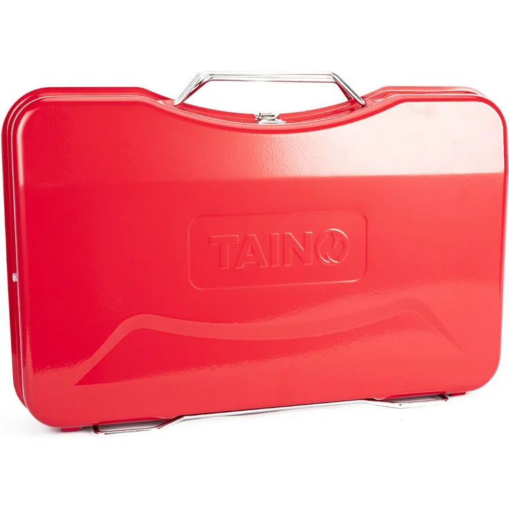 TAINO MOX Holzkohlegrill klein BBQ Koffergrill Camping-Grill Kohlegrill Retro-Stil klappbar Griller tragbar mobil Rot, 3,5 kg – Bild 2