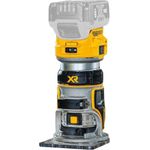 DeWalt Akku-Oberfräse DCW604NT-XJ 18 V, 2 Stück Fräsmodul, Parallelanschlag, Absaugadapter, Grundplatte, TSTAK-Box VI ohne Akku und Ladegerät