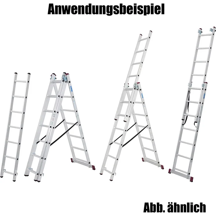 KRAUSE Corda Vielzweckleiter - 3x11 Sprossen, Arbeitshöhe: 7,30 m – Bild 3