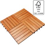 33 Stück 3m² - Holzfliese aus Eukalyptusholz - FSC zertifiziert