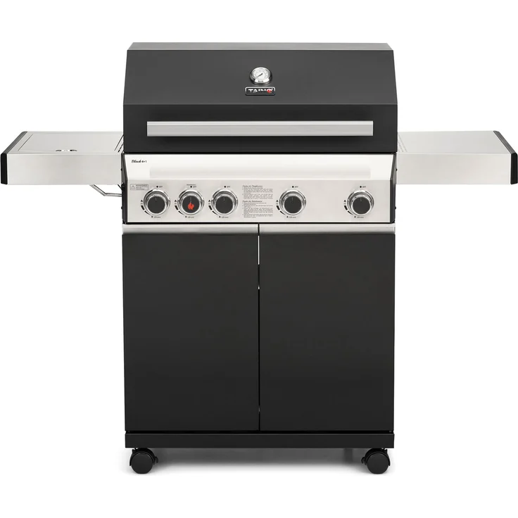TAINO BLACK 4+1 93584 Gasgrill mit Seitenbrenner Gasgrill 4 Brenner Standgrill Matt Schwarz – Bild 2