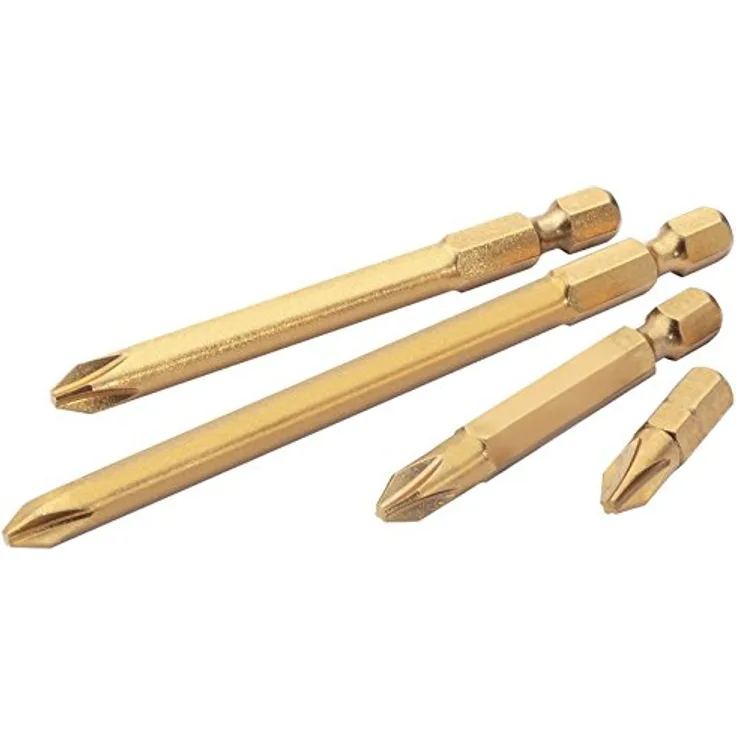 DRAPER 10590 1-4-Zoll 50 mm Nr. 1 Titan Nitrid Kreuz Slot e-shank Einsatz-Bit