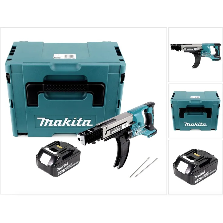 Makita DFR750G1J Akku Magazinschrauber 18V 45-75mm + 1x Akku 6,0Ah + Makpac - ohne Ladegerät